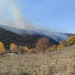 Bilecik’te orman yangınını söndürme çalışması sürüyor