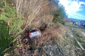 Bilecik’te ormanlık alana uçan otomobil sürücüsü yaralandı