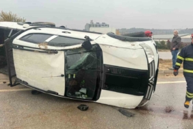 Bilecik’te takla atan araçta bulunan 2 kişi yaralandı