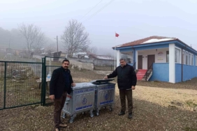 Bozüyük’te köylere çöp konteyneri dağıtıldı
