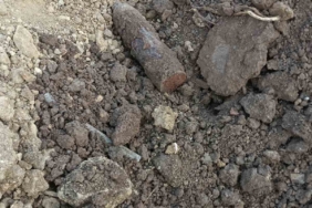 Bursa’da kazı sırasında top mermisi bulundu