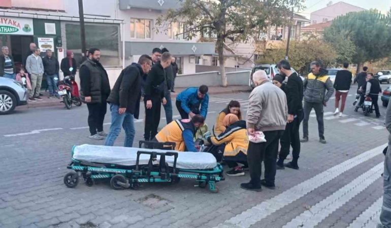 Çan’da devrilen motosikletin sürücüsü yaralandı