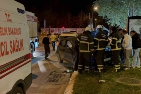 Edirne’de otomobil refüje çıktı: 1 yaralı