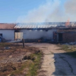 Enez’de çıkan yangında 15 ton buğday ve 500 saman balyası küle döndü