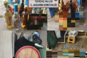 Ergene’de evde 264 litre kaçak içki ele geçirildi