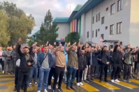 Filli Boya işçilerinden çatal kaşıklı eylem
