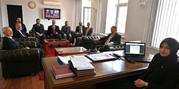 İl Müftüsü Dilek ile Kaymakam Çetin bir araya geldi