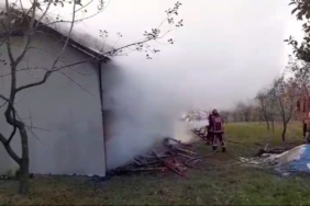 İnşaat halindeki bungalovda yangın