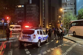 İsrail Konsolosluğu önünde hareketli dakikalar: Pompalı tüfekle havaya ateş ederek eylem yaptı