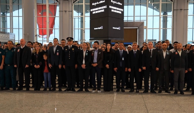 İstanbul Havalimanı’nda 10 Kasım anma töreni