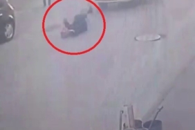 Kamyonetin çarptığı yaşlı kadın böyle savruldu