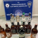 Keşan’da gümrük kaçağı içki ile parfüm ele geçirildi