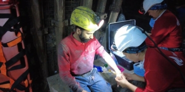 Maden ocağında gerçeği aratmayan tatbikat