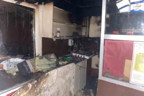 Okul kantininde yangın çıktı