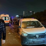 Otobanda 4 araçlı zincirleme kaza: 10 yaralı