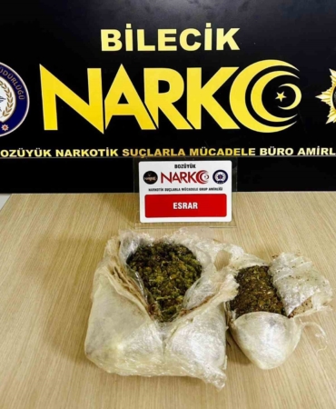 Otobüste 833 gram esrar maddesi ile yakalandı