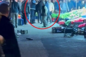 Pazarcıların yer kavgası kamerada