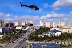 Penceresinin önünde gördüğü helikopterle şoke oldu