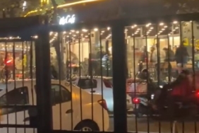 Restoranda müşteriler arasında kavga çıktı sandalyeler havada uçuştu