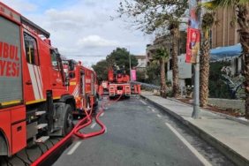 Sarıyer’de inşaatı 34 yıldır bitmeyen rezidansta yangın: Alevler kamerada