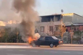 Seyir halindeki Tofaş alev topuna döndü