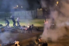 Seyyar balıkçılardan zabıtaya sandalyeli saldırı