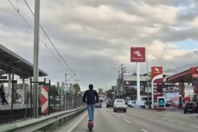 Tehlikeli yolculuk kamerada