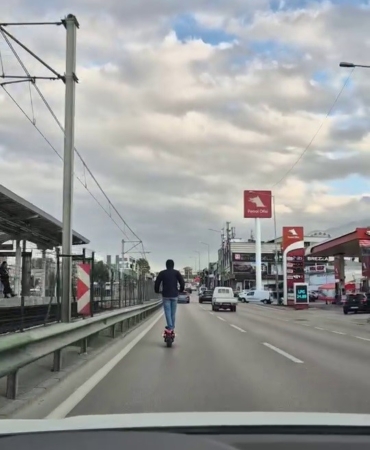 Tehlikeli yolculuk kamerada
