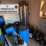 Tekirdağ’da 1 ton 165 litre sahte içki ele geçirildi