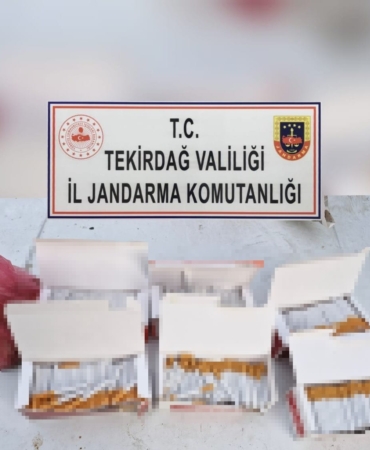 Tekirdağ’da tütün dolu makaron operasyonu