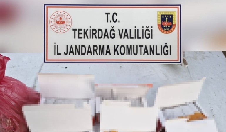 Tekirdağ’da tütün dolu makaron operasyonu