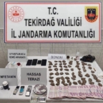 Tekirdağ’da uyuşturucu operasyonlarında çeşitli maddeler ele geçirildi