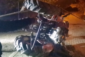 Traktör sürücüsü atlayarak ölümden döndü