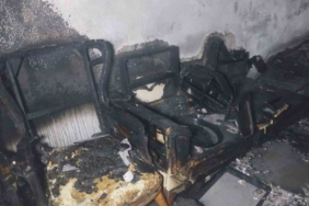 3 katlı binanın ikinci katı alev alev yandı, mahsur kalan bir kişi dumandan etkilendi