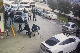 Akaryakıt istasyonundaki dehşet anları kamerada