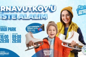 Arnavutköy’de Buz Gibi Eğlence: Buz Pisti açıldı