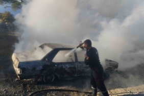 Ayvacık’ta araç yangını