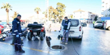 Ayvalık’ta kışlık ilaçlama çalışmaları yapıldı
