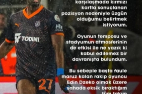 Ba, Dzeko ve Başakşehir camiasından özür diledi