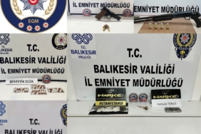 Balıkesir’de ruhsatsız silahlar ve uyuşturucu ele geçirildi