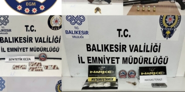 Balıkesir’de ruhsatsız silahlar ve uyuşturucu ele geçirildi