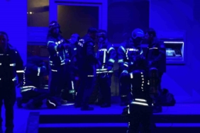 Banka şubesinde çıkan yangında ekipler sefer oldu