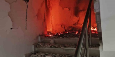 Bilecik’te binanın 14. katında çıkan yangın paniğe neden oldu