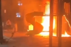 Bursa’da çocuk parkı alevlere teslim oldu