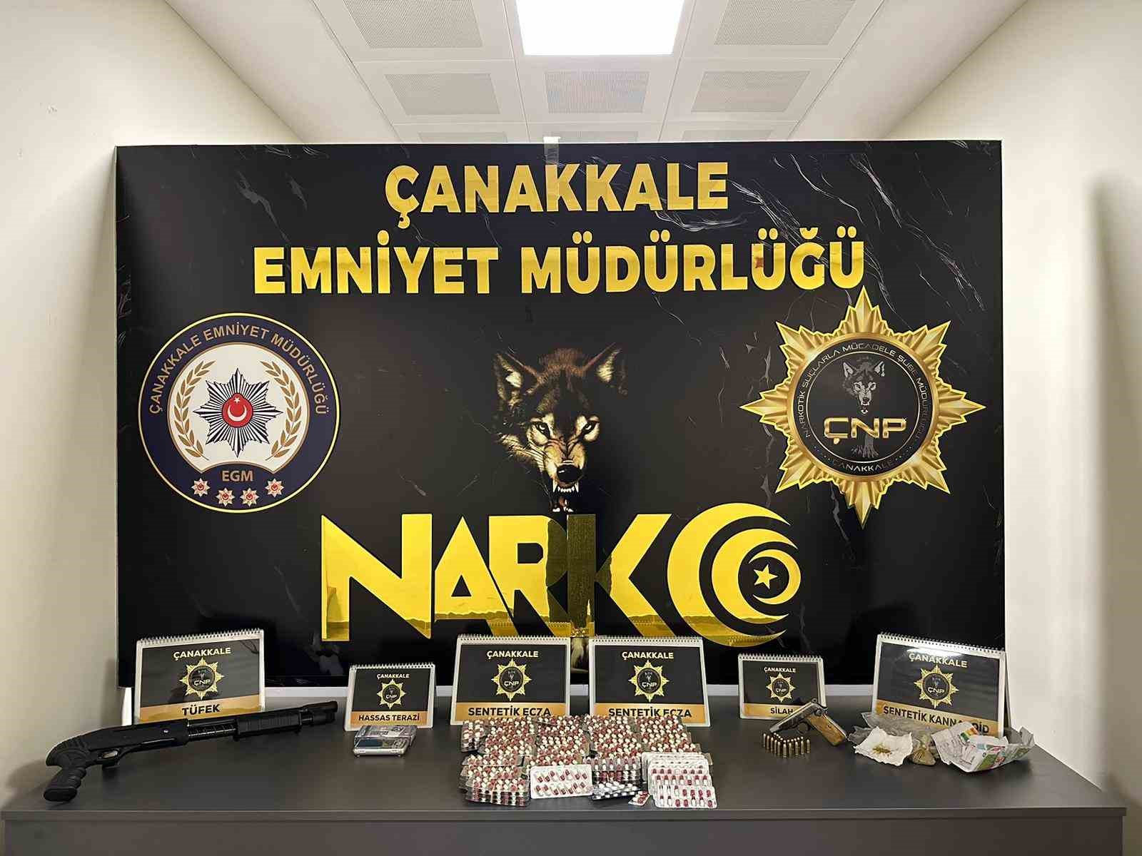 Çanakkale’de uyuşturucu operasyonuna 3 tutuklama