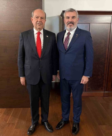 Çerkezköy TSO Başkanı Çetin, KKTC Cumhurbaşkanı Tatar ile görüştü