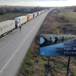Edirne Hamzabeyli’de 35 kilometrelik tır kuyruğu