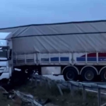 Gönen-Bandırma karayolunda tır kazası