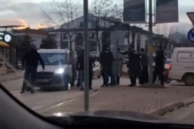 İnegöl’de trafik kavgası kameraya yansıdı