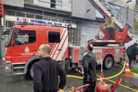 İstanbul Bahçelievler’de korkutan iş yeri yangını